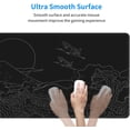 thumbnail image 5 of Black Japanese Wave Gaming Mouse Pad 31.5 X 11.8 Inch XL Cool Style Art Print Big Mousepad Extended Large Laptop Keyboard Mouse Mat Non-Slip Rubber Base with Stitched Edges for Home Office, 5 of 6