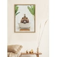thumbnail image 4 of Kate and Laurel Sylvie Big Bear Bali Bath Framed Canvas Wall Art by Amy Peterson Art Studio, 18x24 Gold, Glam Bathroom Art Wall Décor, 4 of 6
