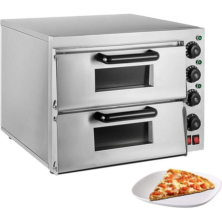 Pizza Machine Electric Convection Oven Snack Commercial Double-Decker Stainless Steel 3KW