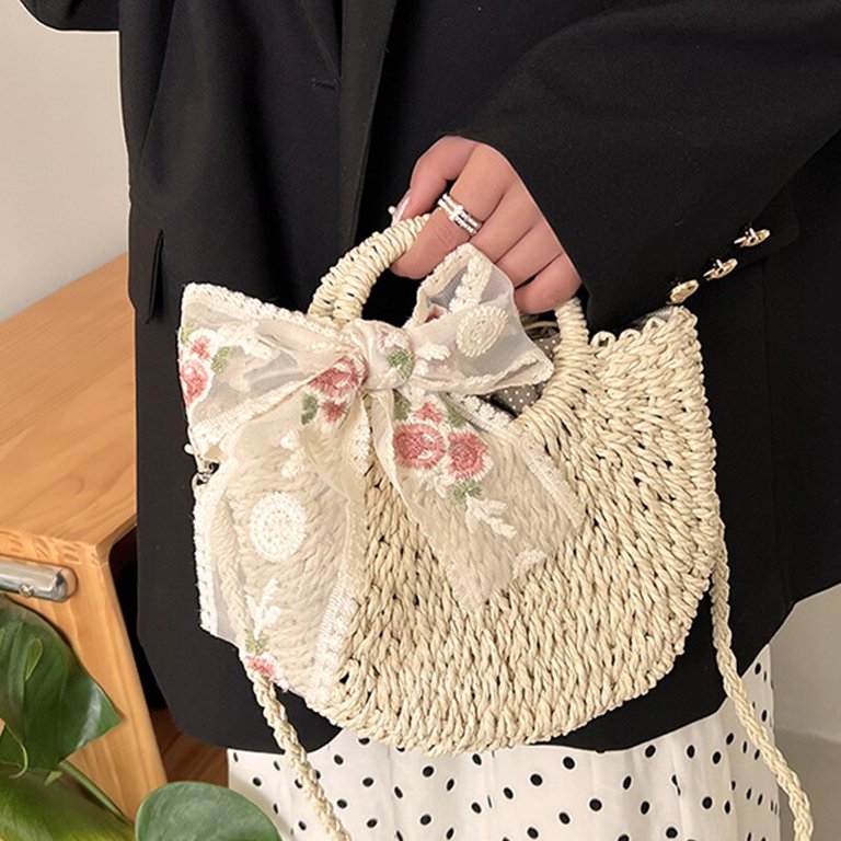 Cocopeaunt Women's Handmade Straw Handbags