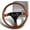 Brown, variant on W-Power 14" Reinforced White Galaxy Classic Wood Matt Black Spoke Steering Wheel