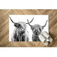 thumbnail image 6 of Entry Rugs, Animal Rug, Highland Cow Rugs, Black and White Rug, Dining Room Rugs, Scottish Rug, Anti-Slip Carpet Rugs, Printed Rug, 2.6'x5' - 80x150 cm, 6 of 8