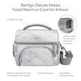 thumbnail image 5 of Bentgo Deluxe Lunch Bag - Durable and Insulated Lunch Tote with Zippered Outer Pocket, Internal Mesh Pocket, Padded & Adjustable Straps, & 2-Way Zippers - Fits Most Bentgo Lunch Boxes (White Marble), 5 of 7