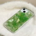 thumbnail image 3 of Gradient Green Feather Yarn Aesthetic Shockproof TPU Case Compatible with iPhone Case (iPhone 15), 3 of 6
