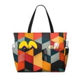 thumbnail image 1 of Fotbe Geometric Cube Pattern Art Bolsa de Viaje para Playa - Resistente al Agua, Bolsa Tote de Gran Capacidad y Ligera con 7 Bolsillos para Mujeres y Hombres, 1 of 7