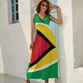 thumbnail image 5 of Flag of Guyana.National Flag of Guyana Sleeveless Dress Dresses Women Summer Evening Dresses Ladies Bohemia Long Dresses, 5 of 9