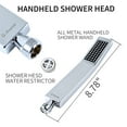 thumbnail image 4 of All Metal Dual Square Shower Head Combo, Rain Shower Head with Handheld Shower Wand and Extra Long Flexible Hose (Polished Chrome), 4 of 8