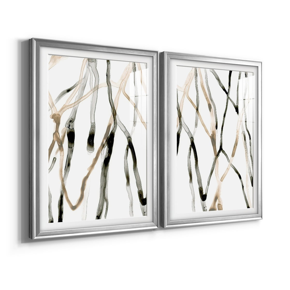 Wexford Home Runnel XI Premium Framed Print, 22.5" x 30.5" - Ready to Hang, Silver (Set of 2)