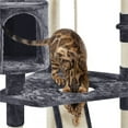 thumbnail image 5 of Yaheetech 79'' Multilevel Cat Tree Condo with Basket & Scratching Posts & Ramp, Dark Gray, 5 of 8
