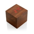 thumbnail image 3 of Ultra Modern Wooden LED Clock Square Cube Alarm Thermometer Timer Calendar Updated 2016 Brighter Stylish Wood Clock, 3 of 4