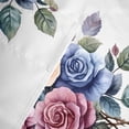 thumbnail image 6 of Spring Rose Valances for Windows Botanical Watercolor Pink Orange Blue Flower Leaf Rod Pocket Curtain Valance Window Treatment Short Curtains for Kitchen Living Room, 42"x18", 6 of 9
