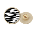 thumbnail image 1 of Broche de oro metálico circular Unbranded Pincelada de pintura China 2.7 cm, 1 of 3