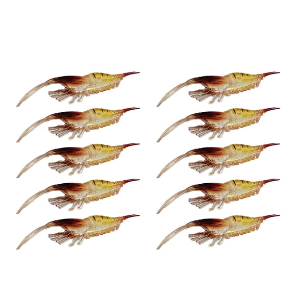 Soidarity 10 Uds señuelos cebo pesca camarón Artificial FakePrawn productos de simulación barco biónico simulado mar al aire libre duradero Pescar