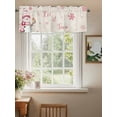 thumbnail image 2 of Christmas Snowman Valances for Windows Bird Snowflake Winter Pink Linen Texture Rod Pocket Curtains Valance Short Window Treatment Drapes for Living Room, Bedroom Bathroom 54"&nbsp;W x 18" L, 2 of 5