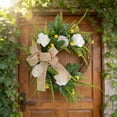 thumbnail image 6 of Magnolia Wreath for Front Door, All Seasons Outdoor Spring Summer Wreath Farmhouse Decor, for Wedding Home Wall Window Porch, 13.78x11.81in, 6 of 7