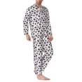 thumbnail image 2 of Yiaed Music Player Print Men’s Pajamas Set - Long Sleeve Button Down Sleep Shirt and Pajama Bottoms Sleepwear Set Mens Pjs Sets Men's Pajama Bottoms-Medium, 2 of 7