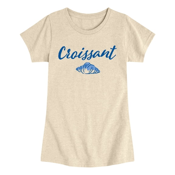 Instant Message - Croissant - Youth Girls Fitted Short Sleeve T-Shirt