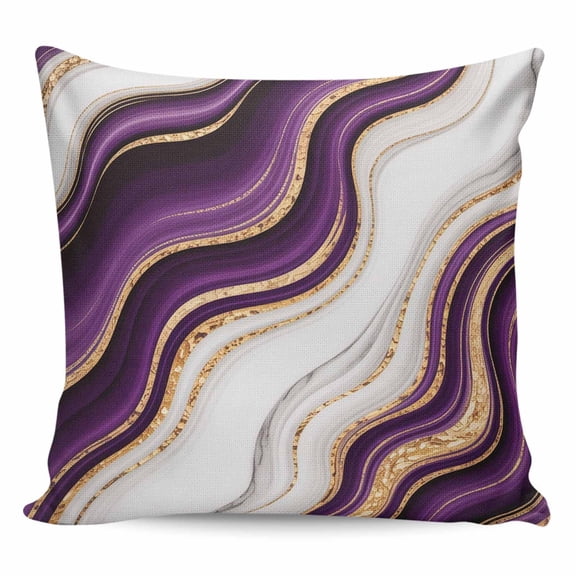 Purple Modern Pillow Covers 20x20 Inch Decorative Throw Pillow Cover, Classic Abstract Art Luxury Golden Sofa Pillowcases Accent Cushion Case Home Decor Bedroom Living Room