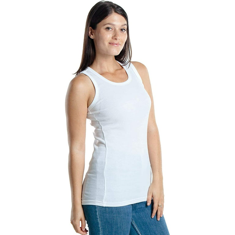 Emprella Tank Tops for Women 3 Pack Assorted Ribbed Racerback Tanks (Small)
