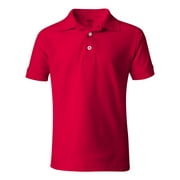 French Toast A9084 Boy's Short Sleeve Pique Polo - Red - 16 - X-Large