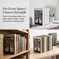 thumbnail image 5 of Unique Bargains Exquisite Decorative Metal Bookends for Home Office and Library Black Style B 4.7"x3.3"x6.9", 5 of 5