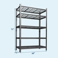 thumbnail image 4 of QinaQin Five-Tier Adjustable Storage Rack, 2000 Lb Load Capacity, Heavy-Duty Garage Storage Rack/Metal Organizer, 4 of 7