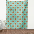 thumbnail image 4 of Ambesonne Atomic Fabric by the Yard Upholstery, Grunge Circles Sketch Lines, 1 Yard, Seafoam Burnt Orange, 4 of 5