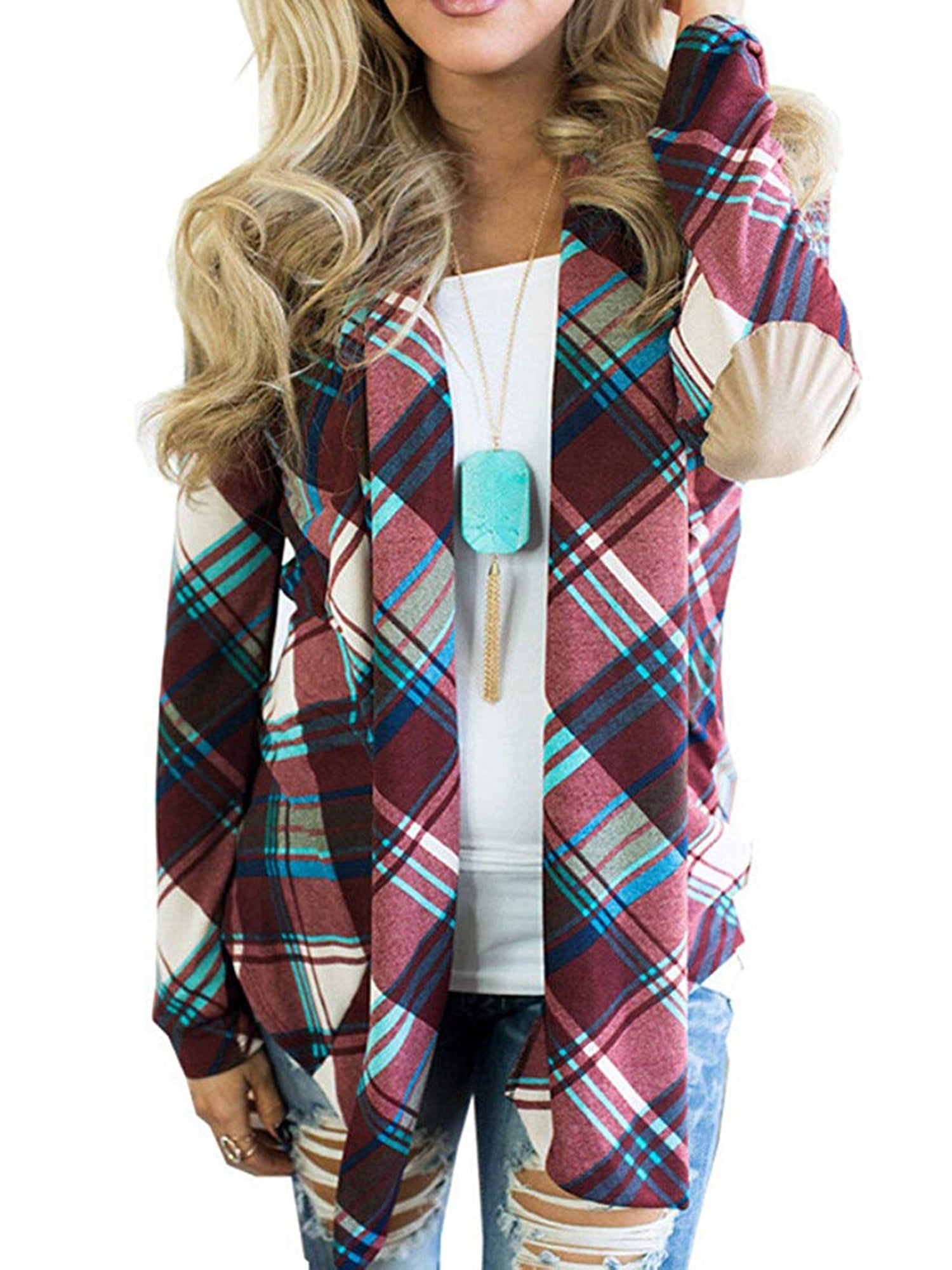 long flannel cardigan