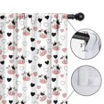 thumbnail image 4 of Blackout Kids Curtains,White Cow Heart Pattern Childrens Insulated Curtains Set Of 2,Bedroom Essentials,Toddler Room Decor 42x54in(106x137cm), 4 of 5