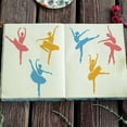 thumbnail image 4 of Ballerinas Stencil 11.8x11.8 inch Dance Ballerina Silhouette Painting Stencil Plastic 5 Styles Ballet Dancer Patterns Stencil Reusable for Wood Sign Home Decor, 4 of 6