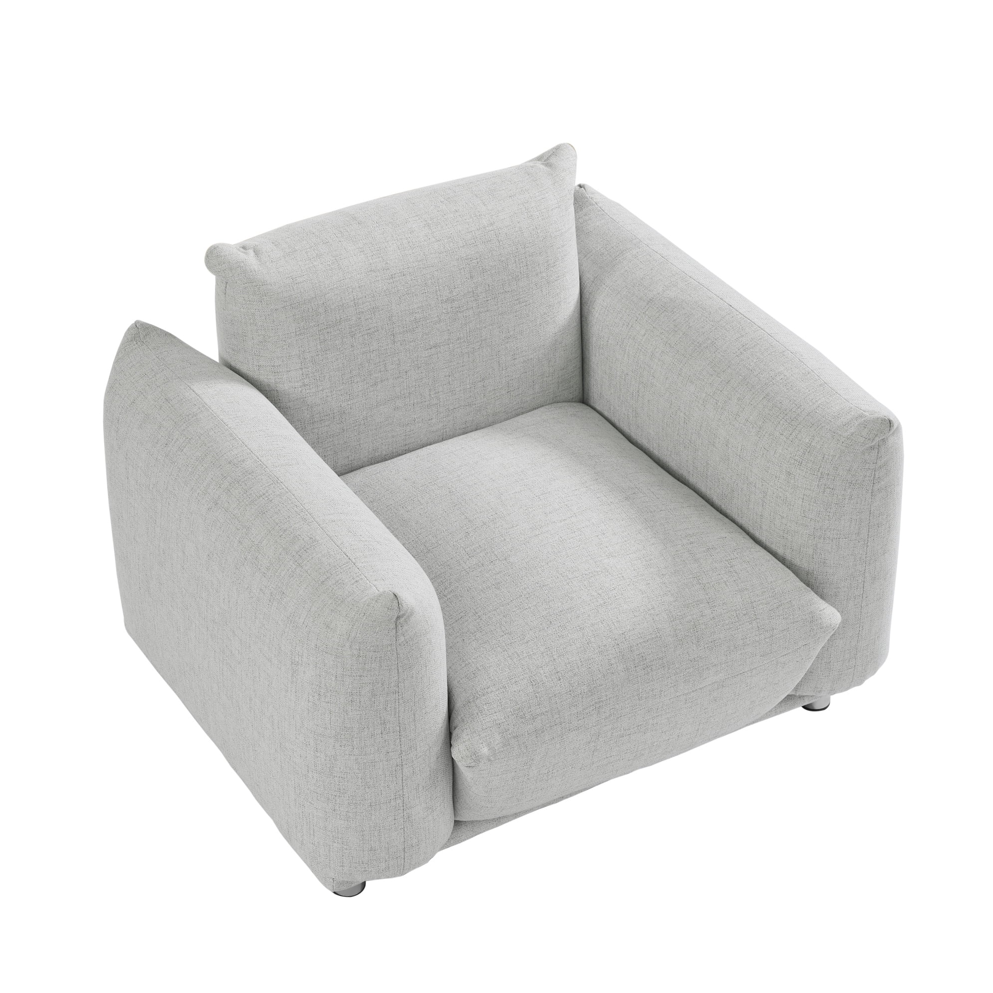 Lohoms Sherpa Accent Chair White Teddy Fabric Upholstered Comfortable Arm Chair Fluffy Comfy for Reading in Bedroom, Living Room, Small Sofa Chair