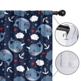 thumbnail image 4 of Funny Window Curtains for Kids Room - 42Wx63H Inch 2 Panels, Rod Pocket Colorful Cartoon Whale Patterns for Boys Bedroom Decor Preschool Classroom Curtains Playroom Living Room Window Drapes, 4 of 5