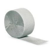 Party Central Crepe Party Streamers - 81' - Shimmering Silver - Club Pack of 12