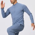 thumbnail image 5 of StSilkitty Mens Athletic Jacket Full Zip Long Sleeve Mock Neck Jacket Lightweight Breathable Running Hiking Fishing Coat, 5 of 8