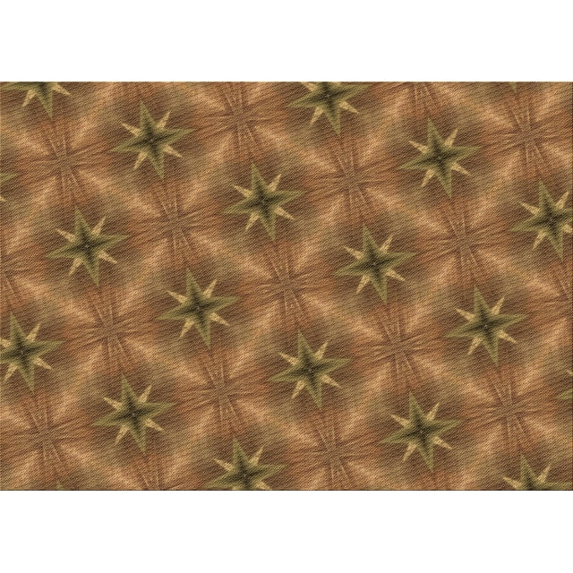 Ahgly Company Machine Washable Indoor Rectangle Transitional Saddle Brown Area Rugs, 4' x 6'