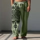 thumbnail image 1 of Pantalones largos para hombre, cintura elástica, transpirables, cómodos, suaves, informales, de playa, de poliéster., 1 of 5