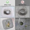 thumbnail image 5 of 2 Pack Silicone Shower Hair Traps with Suction Cup, Hair Filter Drain Protector, Universal Anti-Hair Drain Filter for Kitchen, Bathroom (White+Gray), 5 of 5