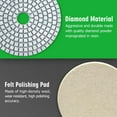 thumbnail image 6 of chasenew 3 Inch Diamond Polishing Pads with M14 Backer Pad, 12PCS Wet/Dry Granite Stone Polish Pad Kit for Drill, Grinder, Polisher, 50-6000 Grit Diamond Sanding Pad for Concrete Marble Rock, 6 of 8