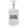thumbnail image 5 of Blessed to be Called Nanny  Mom Stainless Steel or 18k Gold Premium Swivel Dog Tag Keychain, 5 of 16