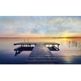 thumbnail image 2 of Calascibetta, Mike 24x16 Gold Ornate Wood Framed with Double Matting Museum Art Print Titled - Evening Calm, 2 of 4