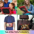 thumbnail image 3 of Dteck Kids Case for Samsung Tab A7 Lite 8.7" SM-T220 SM-T225, Heavy Duty Rugged Shockproof Case with Adjustable Hand Strap, Carrying Shoulder Strap, Rotating Kickstand, Red + Black, 3 of 6