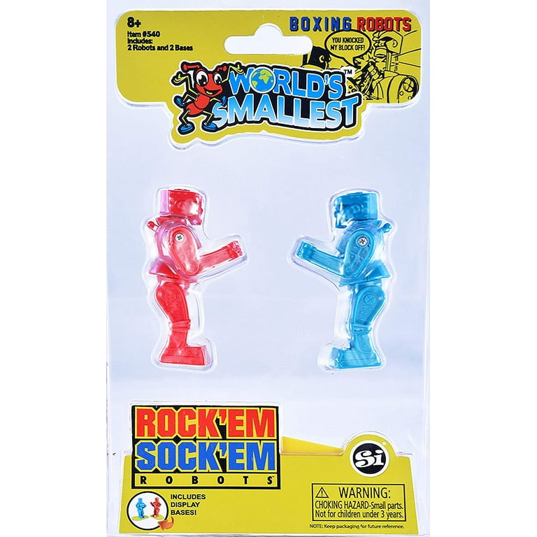 World's Smallest Rock 'Em Sock 'Em Robots Toy Boxing Set - Walmart.com