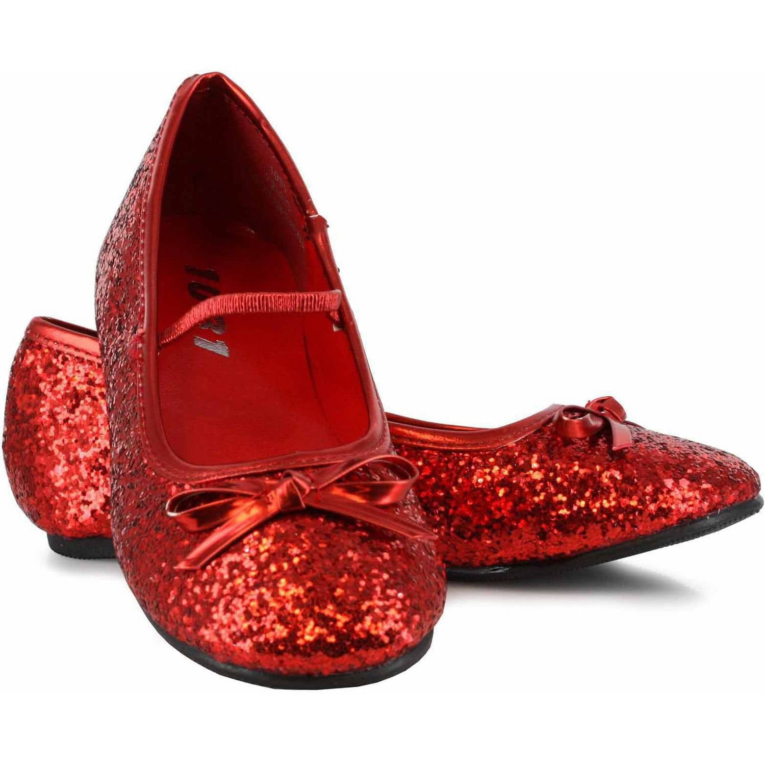 red sparkle flats womens