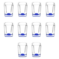 Square Shot Glasses by ARC 2 oz. Set of 10, Bulk Pack - Great for Weddings, Birthdays, Parties, Indoor & Outdoor Events - Blue
