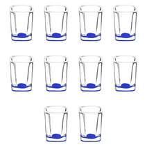 Square Shot Glasses by ARC 2 oz. Set of 10, Bulk Pack - Great for Weddings, Birthdays, Parties, Indoor & Outdoor Events - Blue