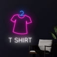 thumbnail image 3 of Handmadetneonsign T Shirt Neon Sign, Wardrobe Hanger Neon Wall Art Decor, Clothing Store Wall Decor, 3 of 5