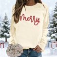 thumbnail image 2 of Christmas Outfits for Women Fall Clothes for Women Tree Pattern Crewneck Pullover Long Sleeve Streetwear Top for Casual Wear and Holiday Use, 2 of 4