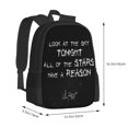 thumbnail image 3 of Lil Peep Star Shopping Lyrics Starry Background Backpack Fashion Travel Backpack Laptop Backpack 16ch Simple And Large Capacity, 3 of 9
