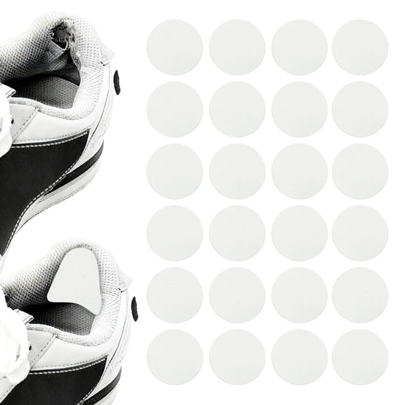 Uxcell 24pcs Shoe Patches for Holes 2" Circle Shape Self-Adhesive Shoe Hole Prevention Repair Patch for Sports Boots Sneakers Inserts, White