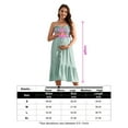 thumbnail image 5 of Women's Maternity Dress Summer Sleeveless Smocked Casual Spaghetti Strap Flowy Maxi Dress, 5 of 5